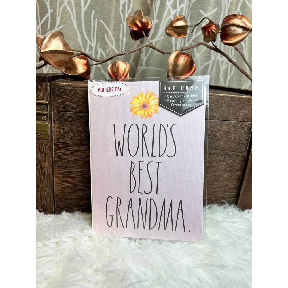 RAE DUNN FARMHOUSE BEST GRANDMA MIMI GIGI MOTHERS DAY CARD NEW HTF RD LOVE